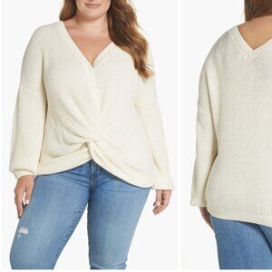 NWT BP Twist Front Sweater Ivory Size Large